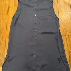 Theory Slate Blue Sleeveless Blouse